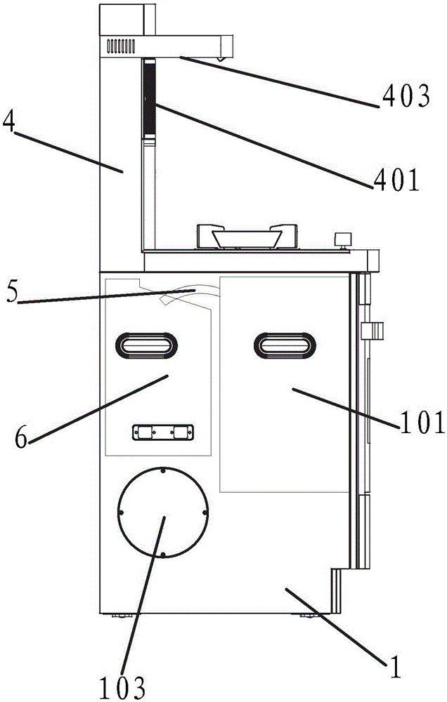 Steaming-baking integrated side sucking integration stove and operation method thereof