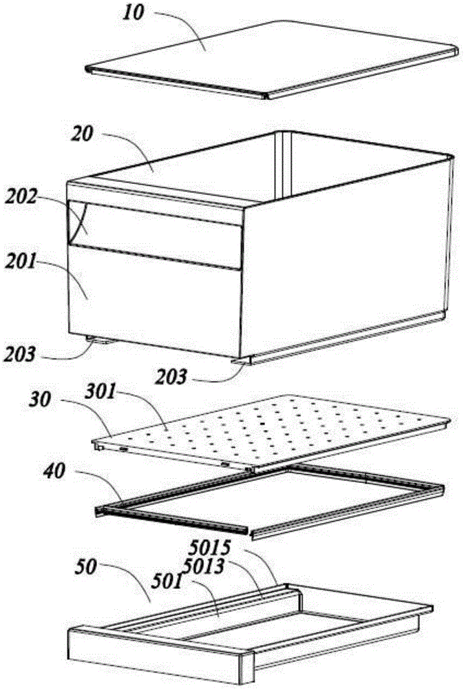 Direct-cooling refrigerator capable of achieving dry storage and moisture storage separately