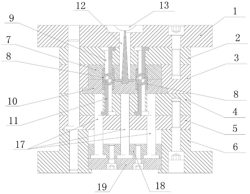 Cloth hanger connecting piece mould