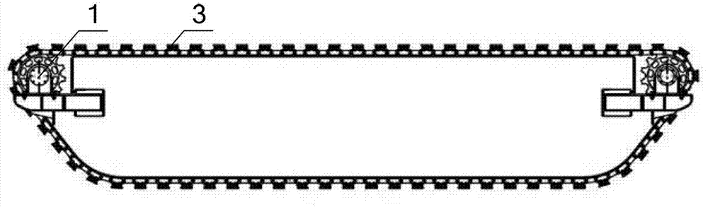 Track travelling wheel system and amphibious excavating device