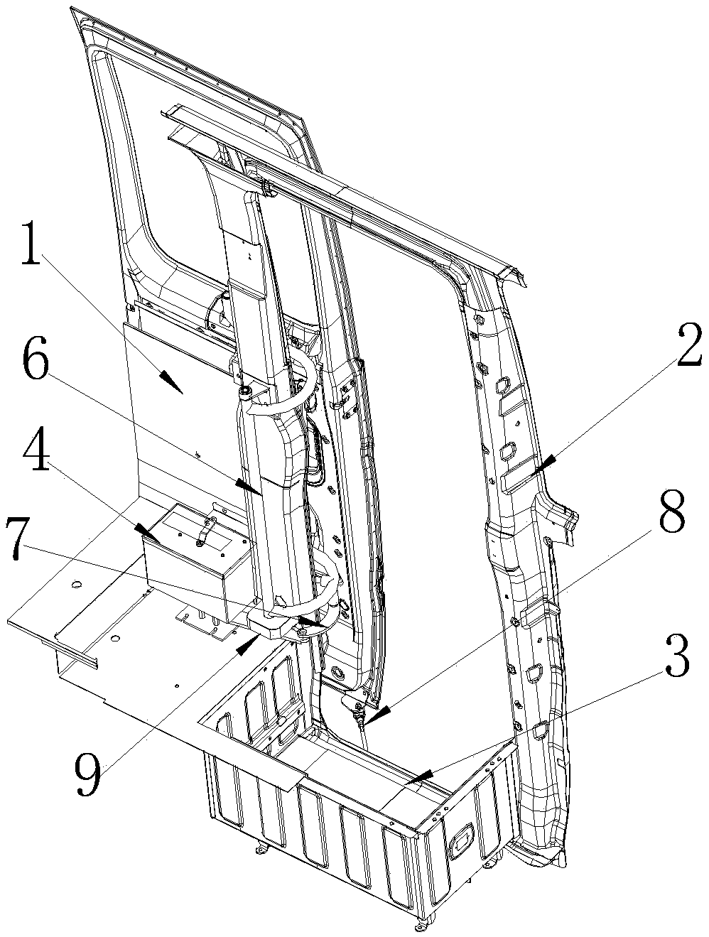 A passenger car electric swing door system