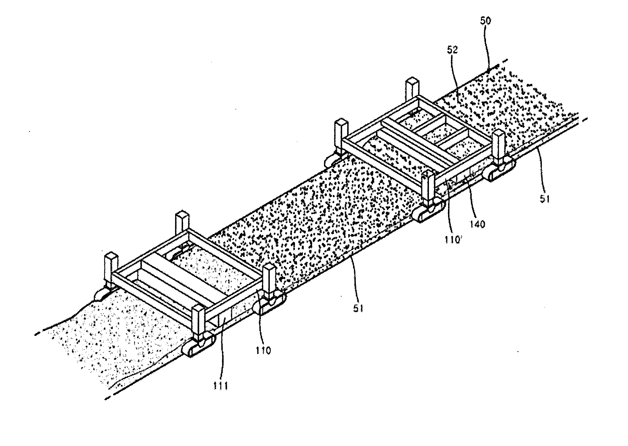 Two-layer concrete pavement device and pavement method using normal concrete and high-perpormance concrete