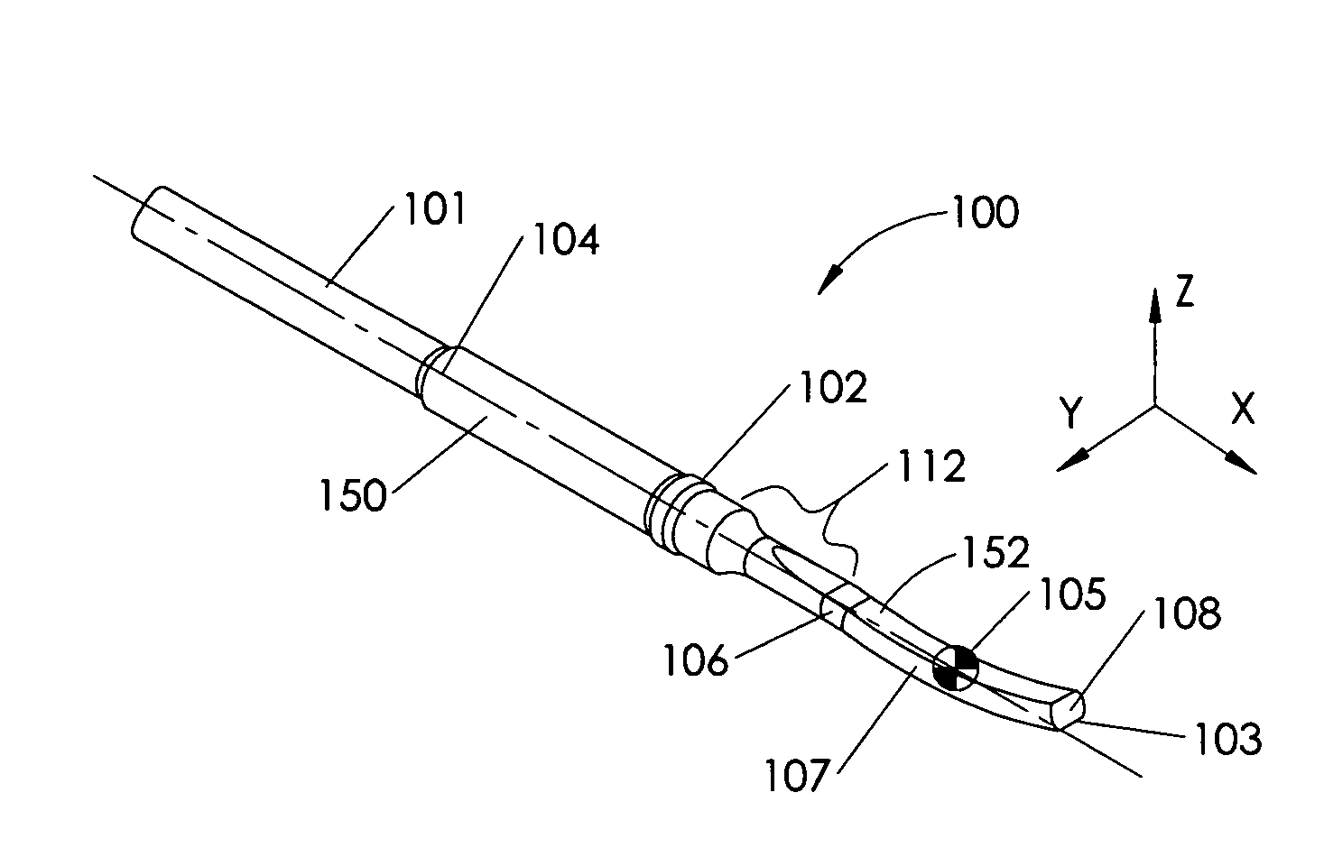 Balanced ultrasonic curved blade