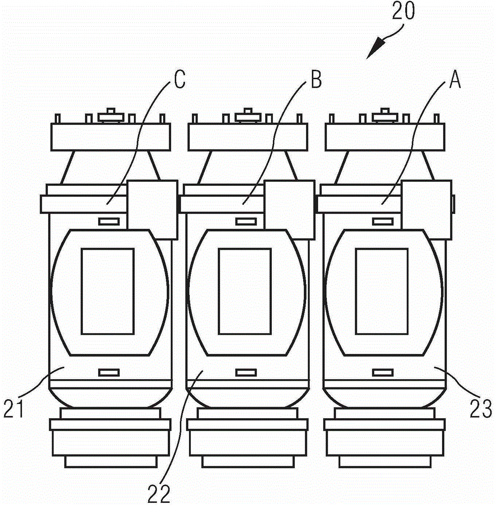 External current transformer assembly and gas insulated switchgear with same