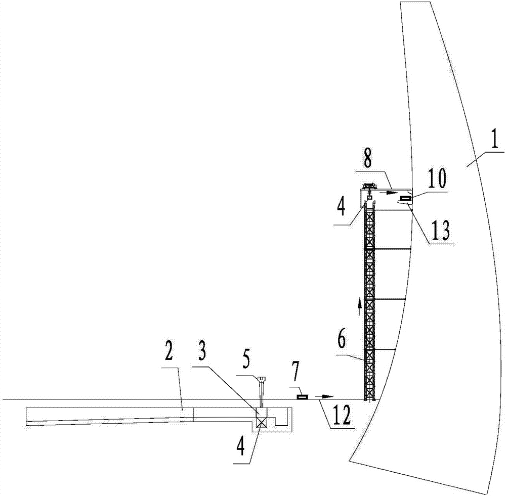 Fish passing system suitable for reservoir water level large-variation-range ultrahigh arch dam