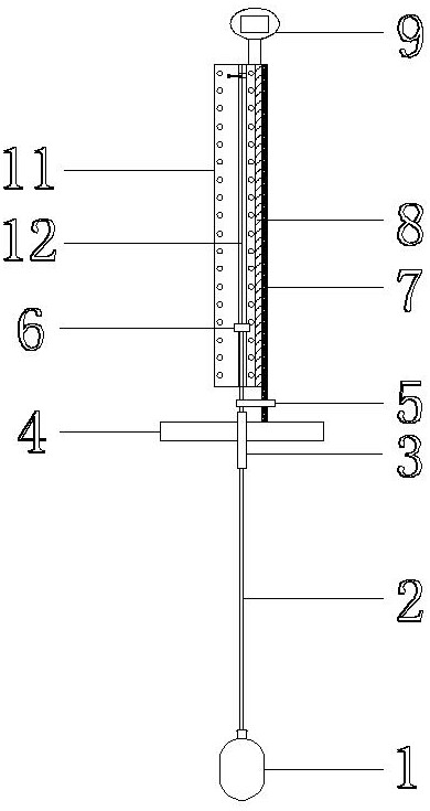 Phosphorus tank top-mounted anti-adhesion liquid level meter