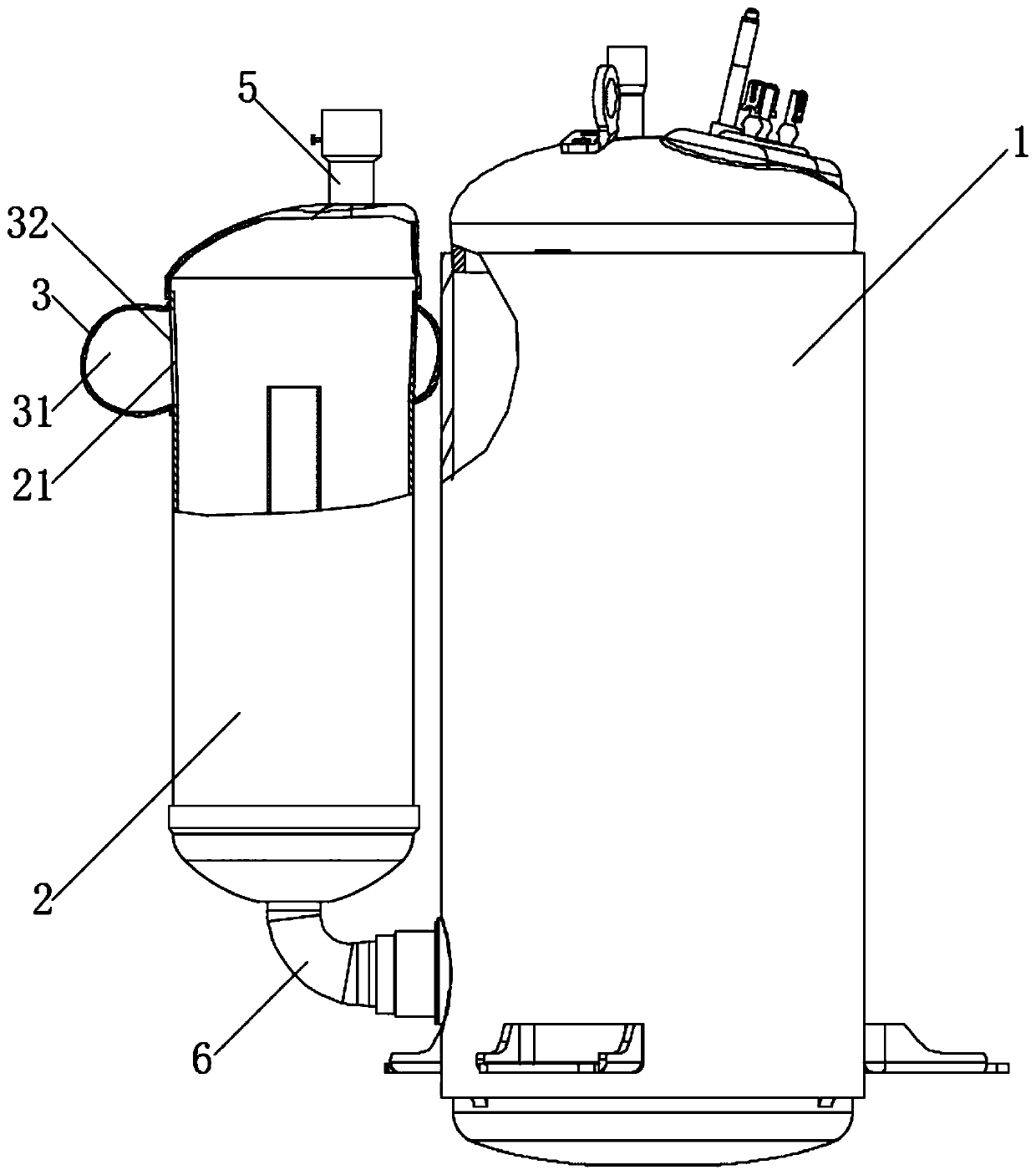 Liquid separator and compressor