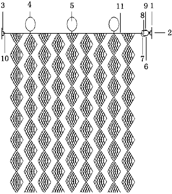Partition curtain hanging device