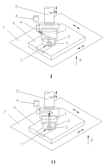 Metal surface nano-composite processing device with stirring head capable of synchronously feeding powder, and method