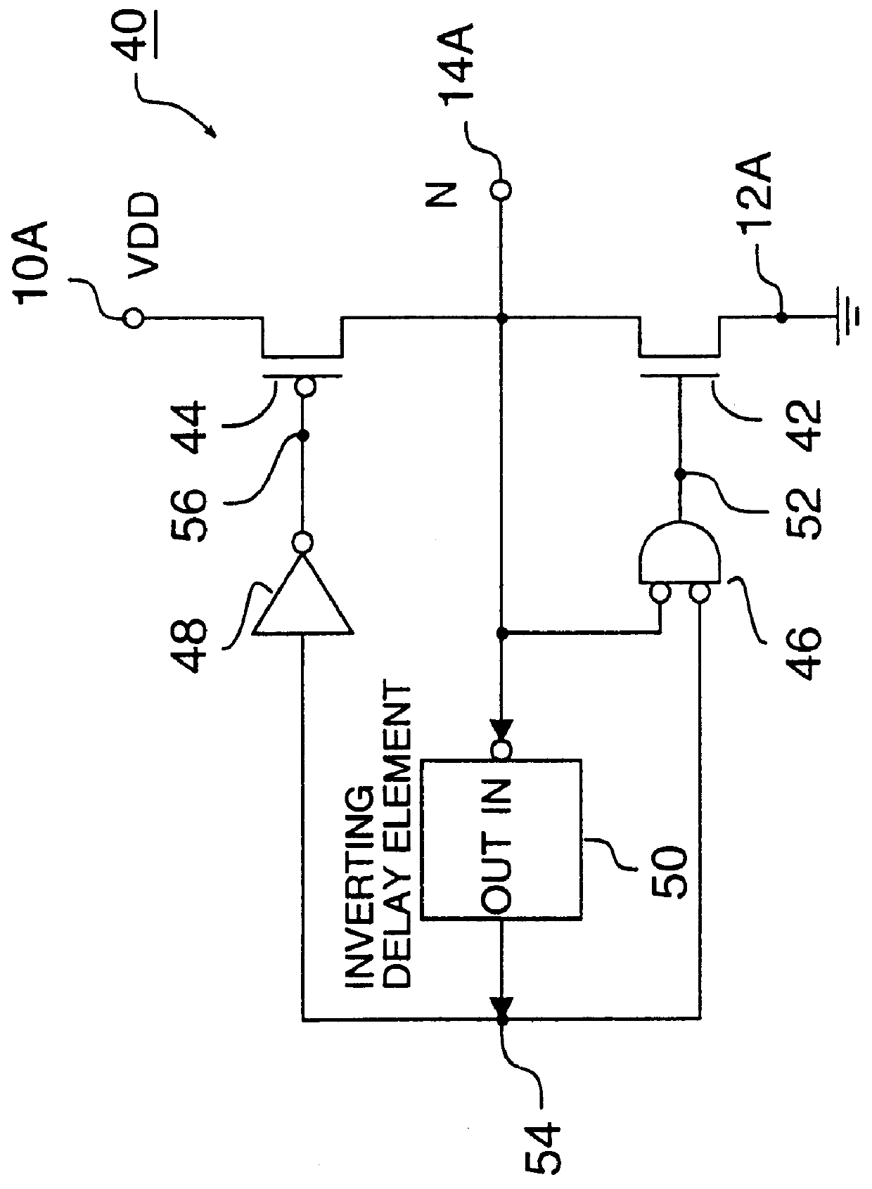 Postcharged interconnection speed-up circuit