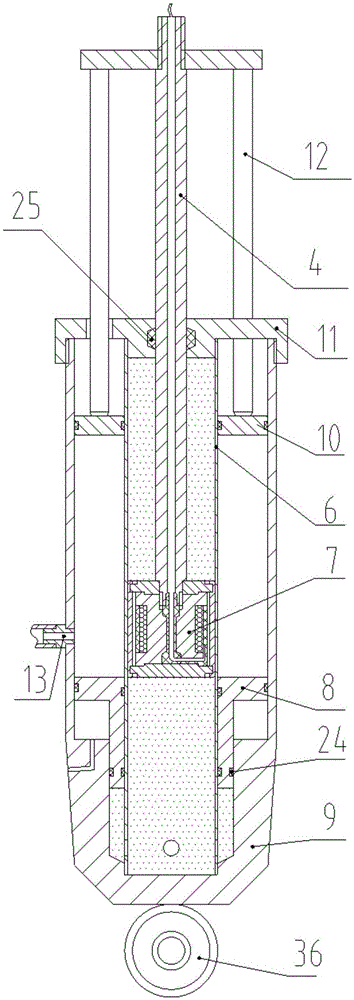 Magneto-rheological sliding column integrated with air spring