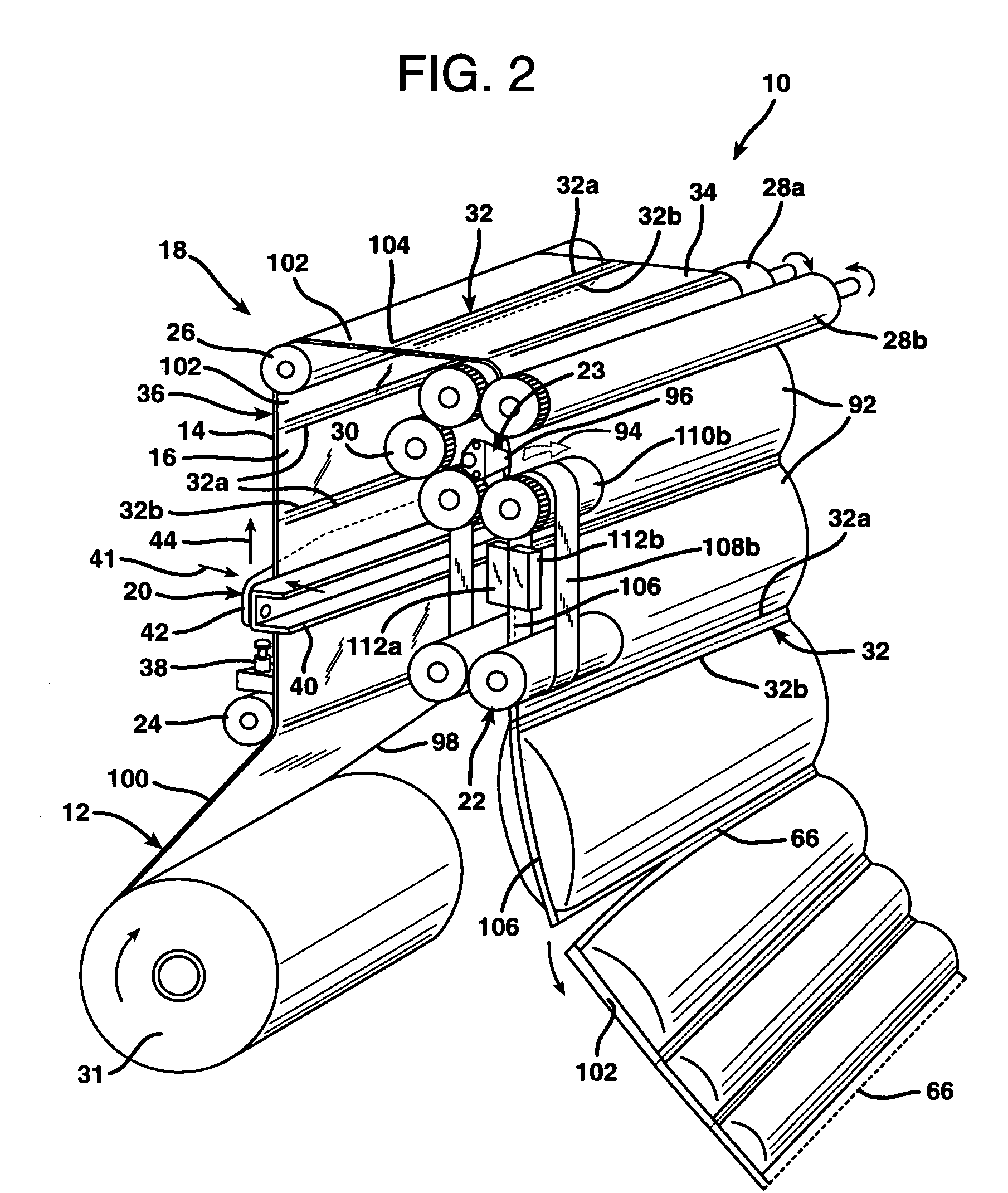 Apparatus and method for forming inflated containers