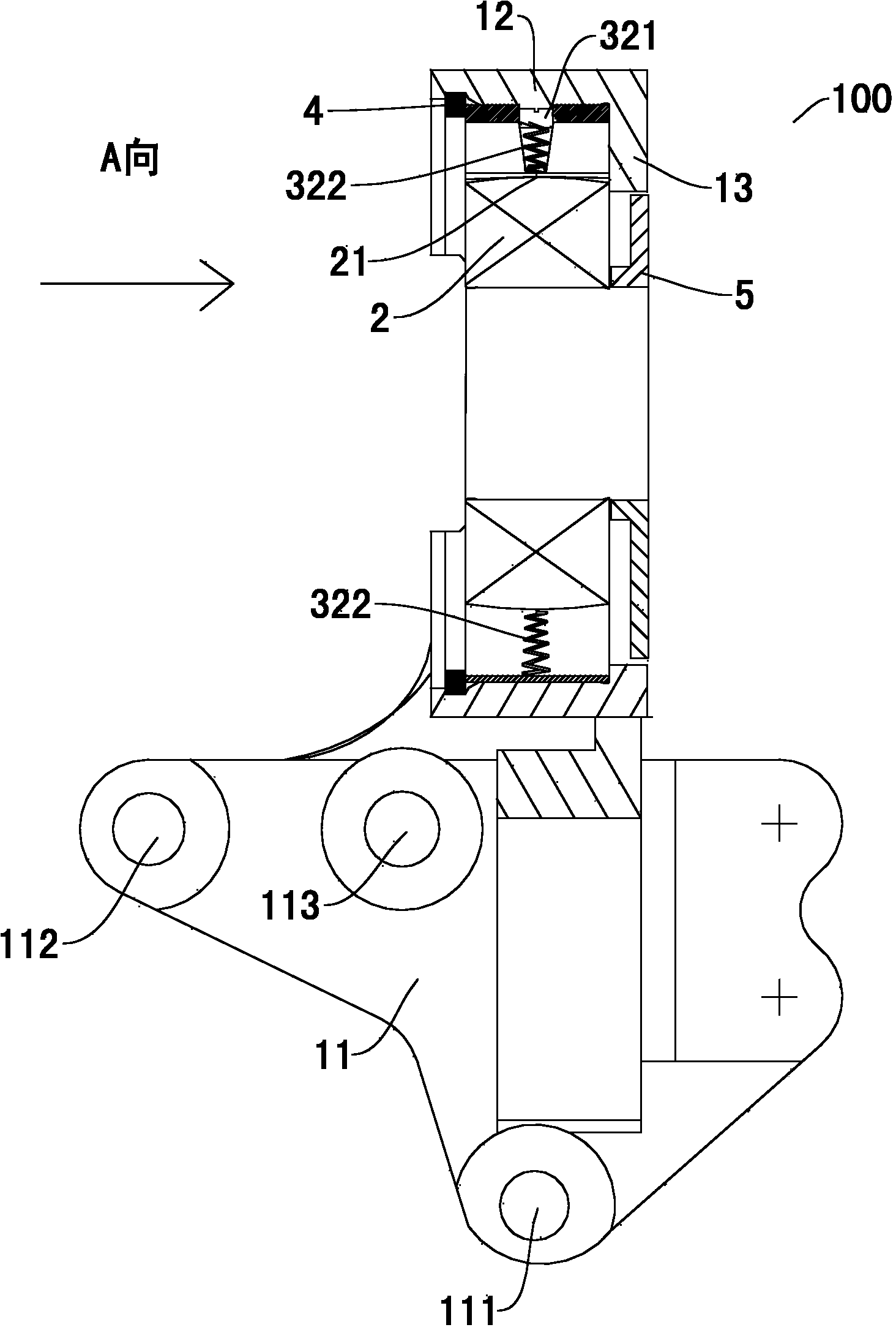 Middle supporting assembly used for vehicle driving shaft assembly