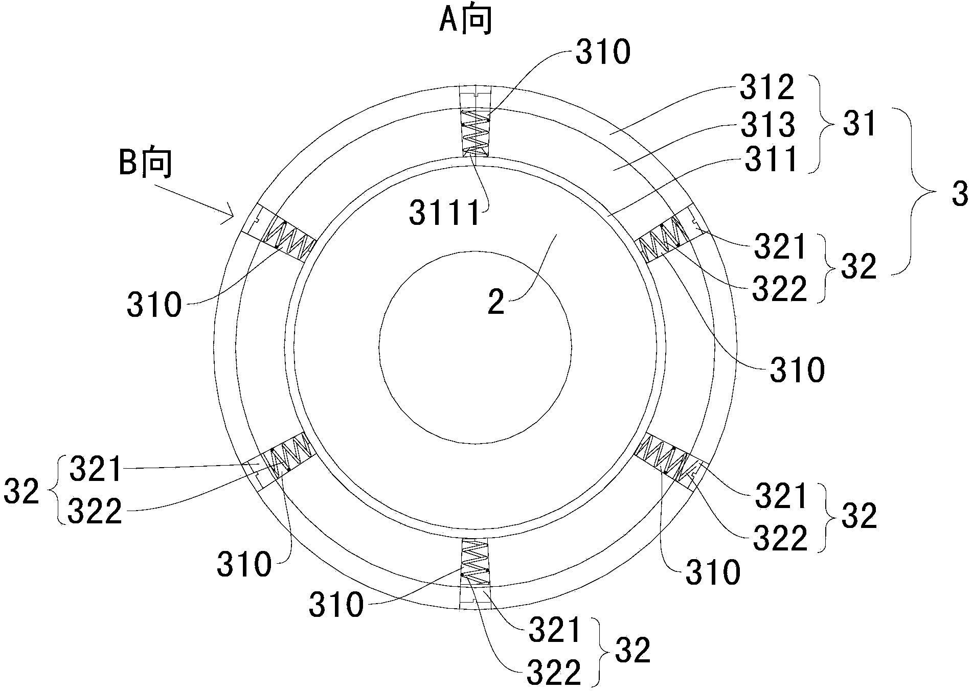Middle supporting assembly used for vehicle driving shaft assembly