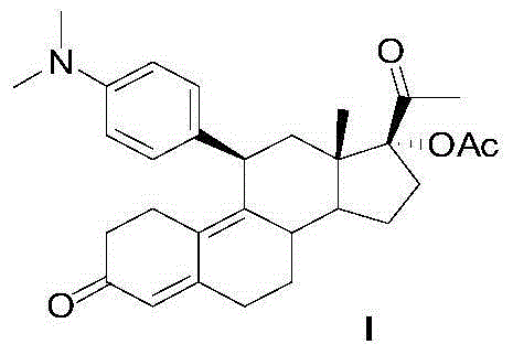 Preparation method of ulipristal acetate and intermediate thereof