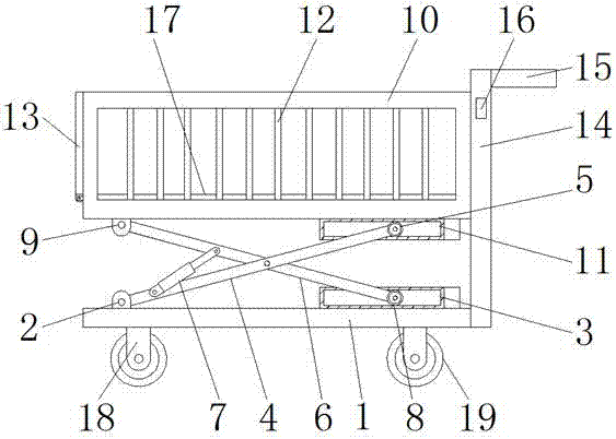 Liftable piglet transfer cart