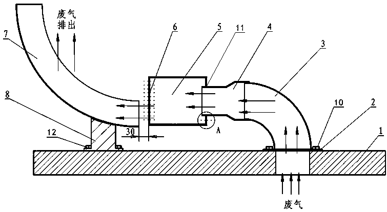 Noise reduction and smoke guiding device for vehicle-mounted square cabin diesel generator set