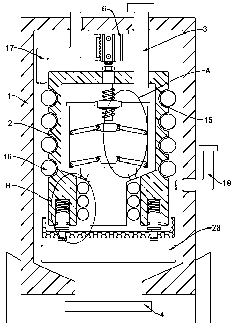 Chemical material separator with circulating water cooling function