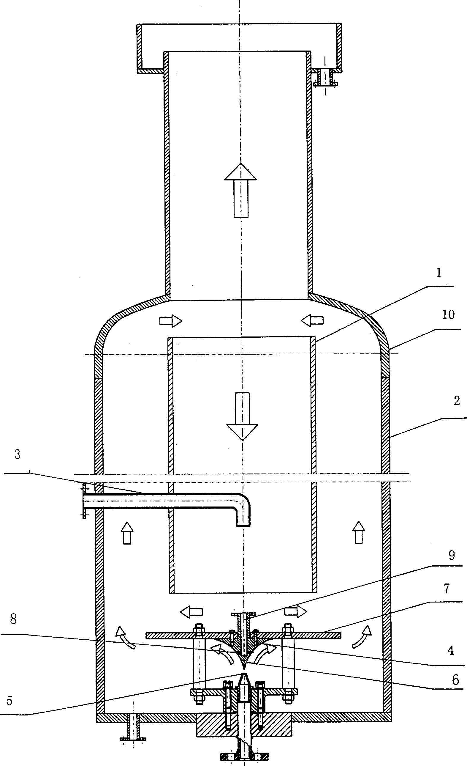 Jet aeration reactor used in active sludge method and its jet aeration process