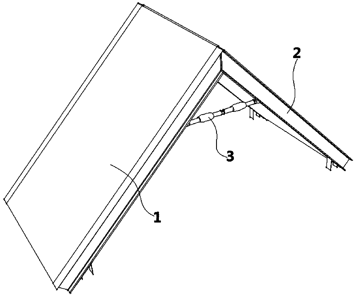 Self-stabilized variable-slope high-performance prefabricated roof