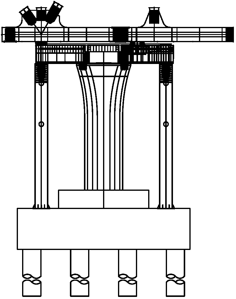 Long-distance pushing construction method of thee-main-truss steel truss beam in single-connection and double-span modes without guide beam