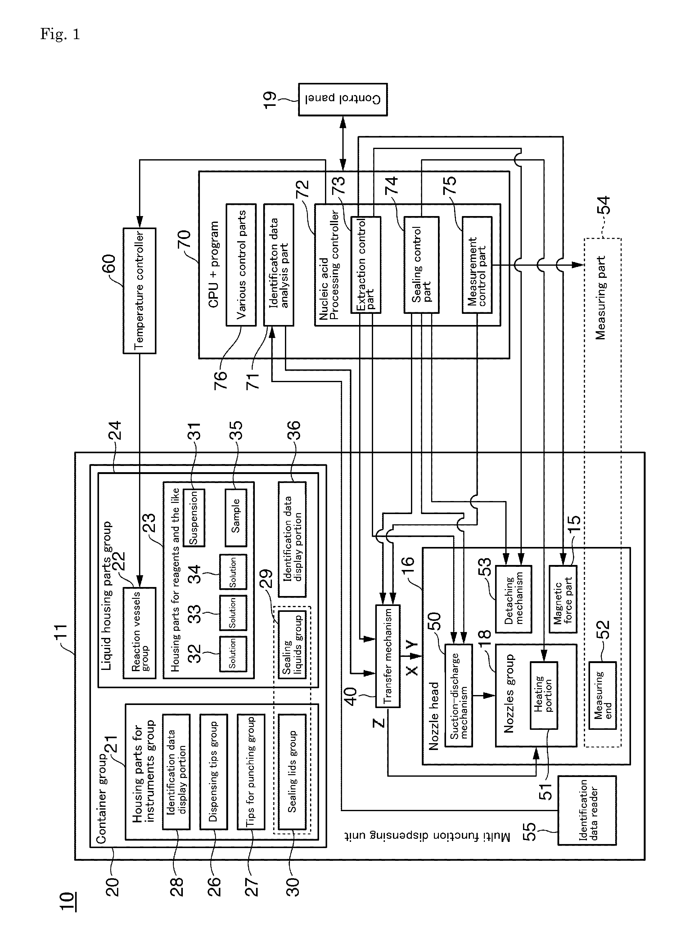 Automated nucleic acid processor and automated nucleic acid processing method using multi function dispensing unit