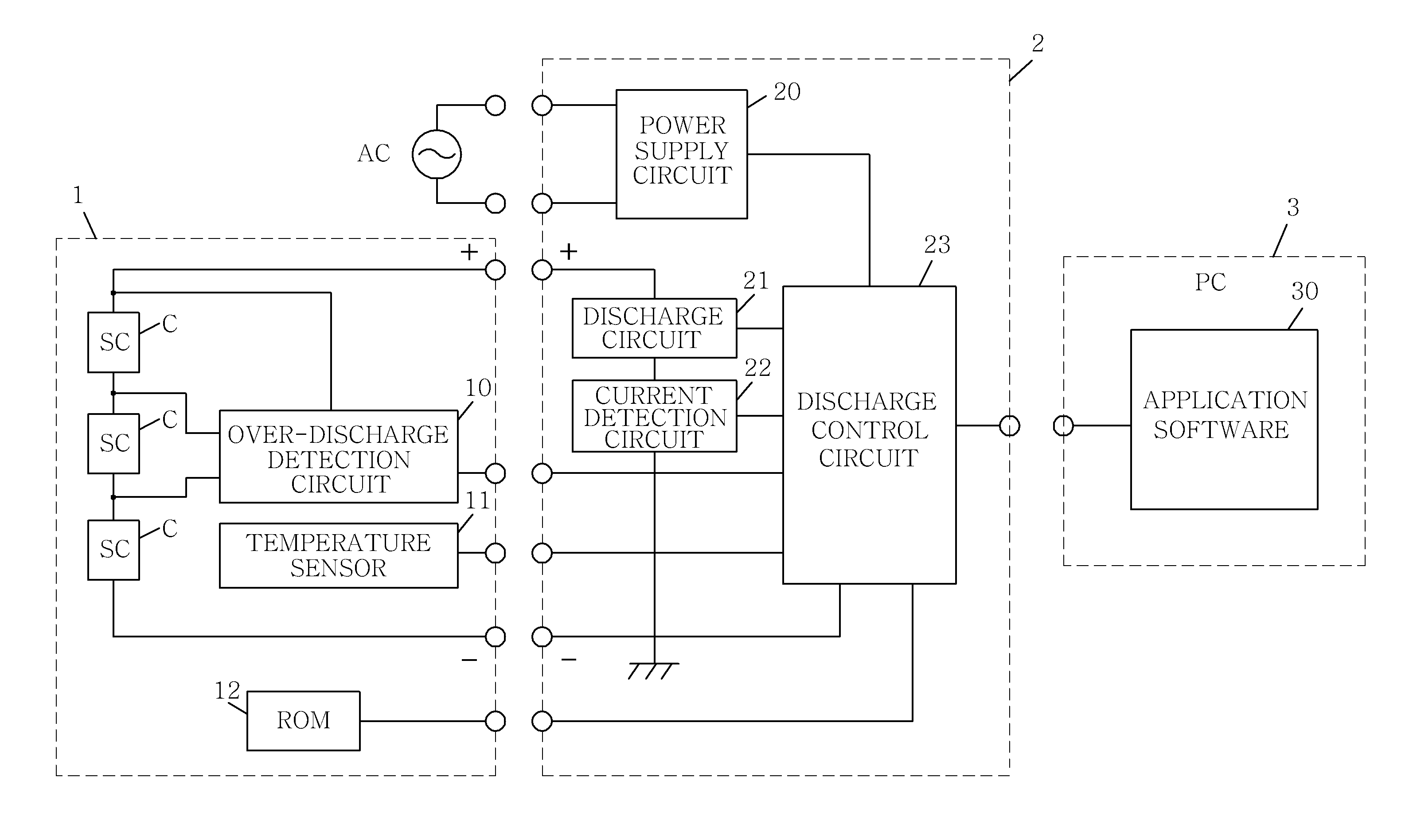 Secondary battery pack discharge system