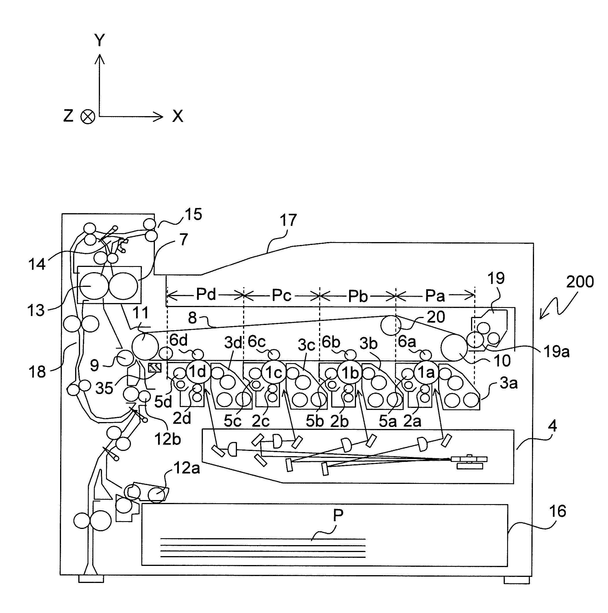 Process unit positioning device and image forming apparatus including the same