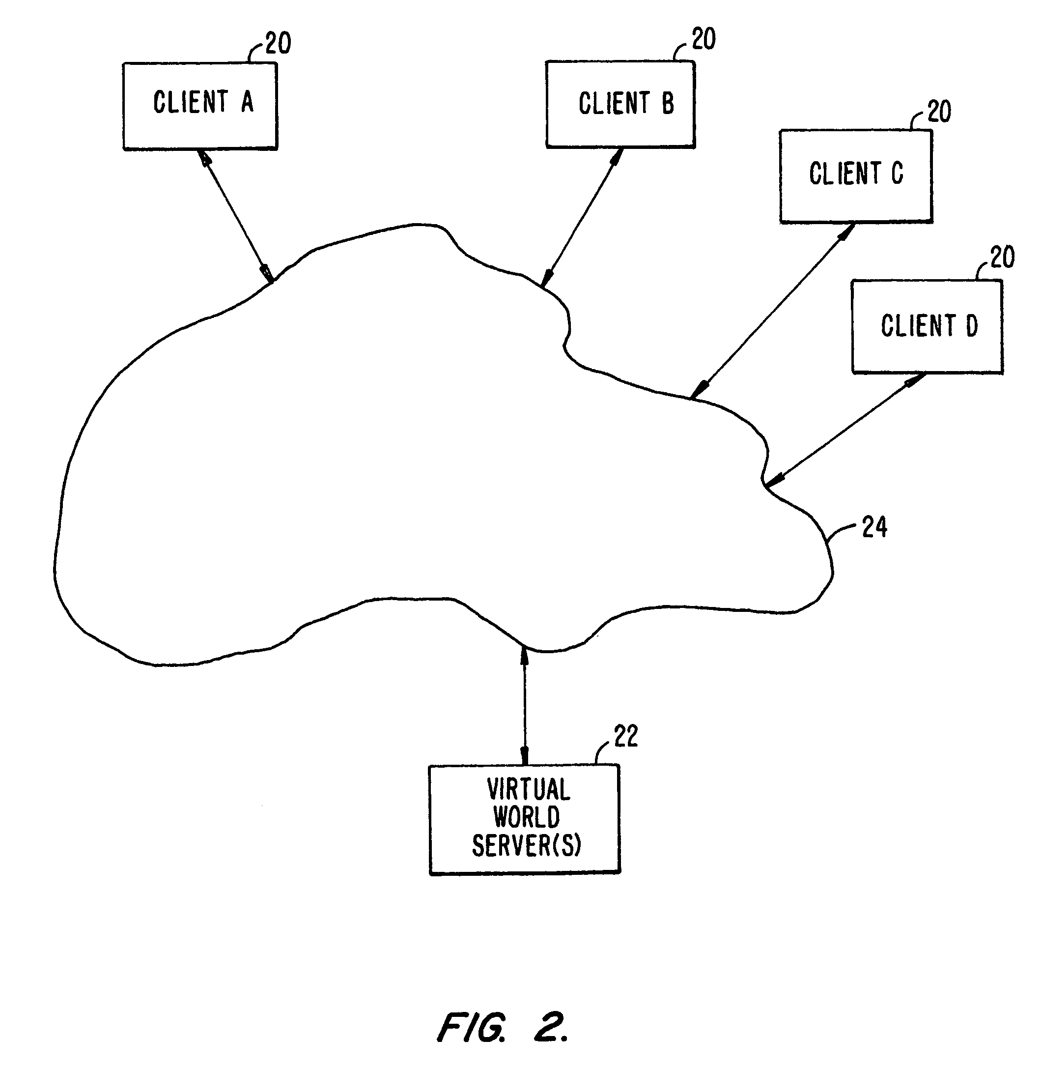 System and method for enabling users to interact in a virtual space
