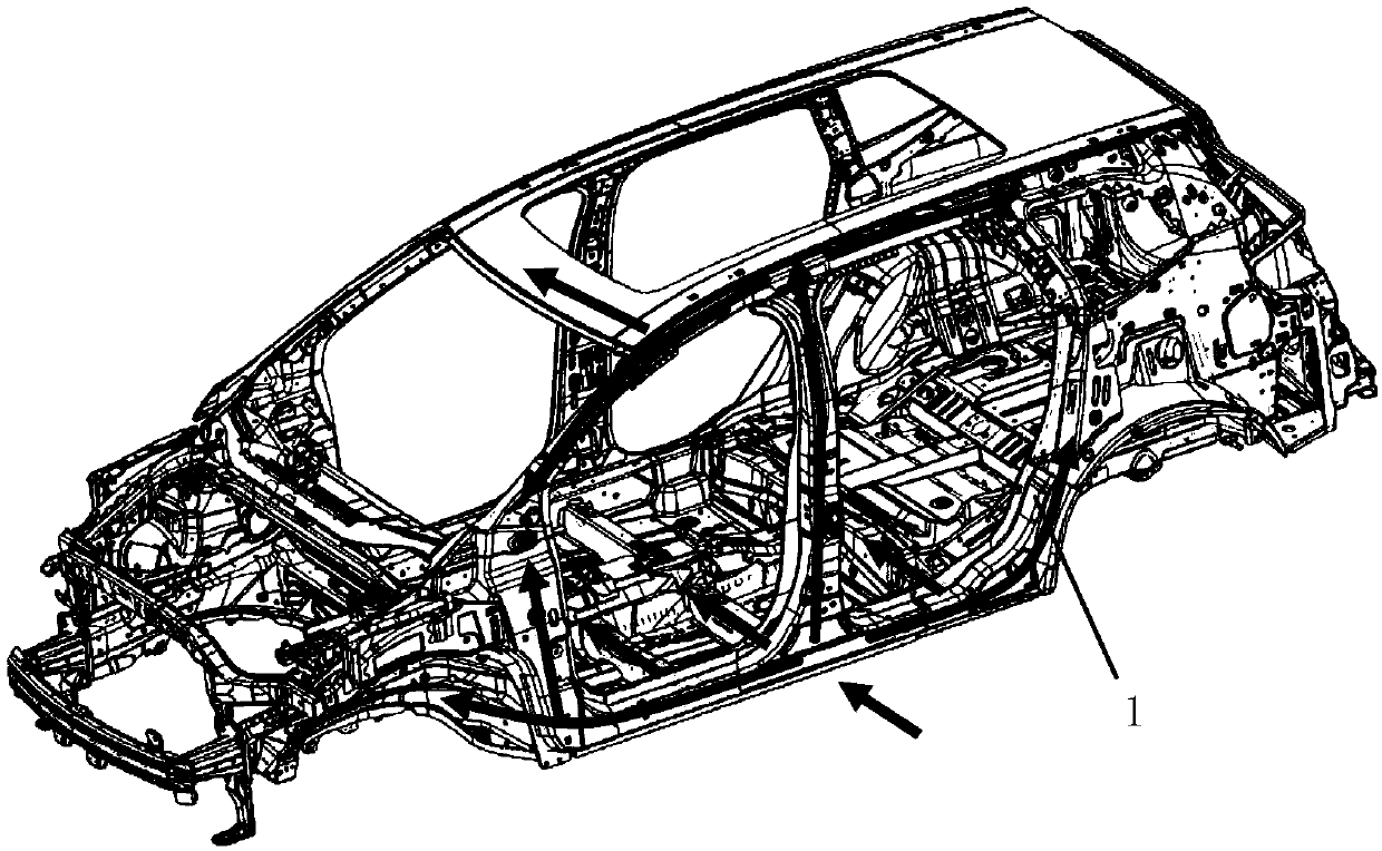 Automobile side wall frame reinforcing assembly