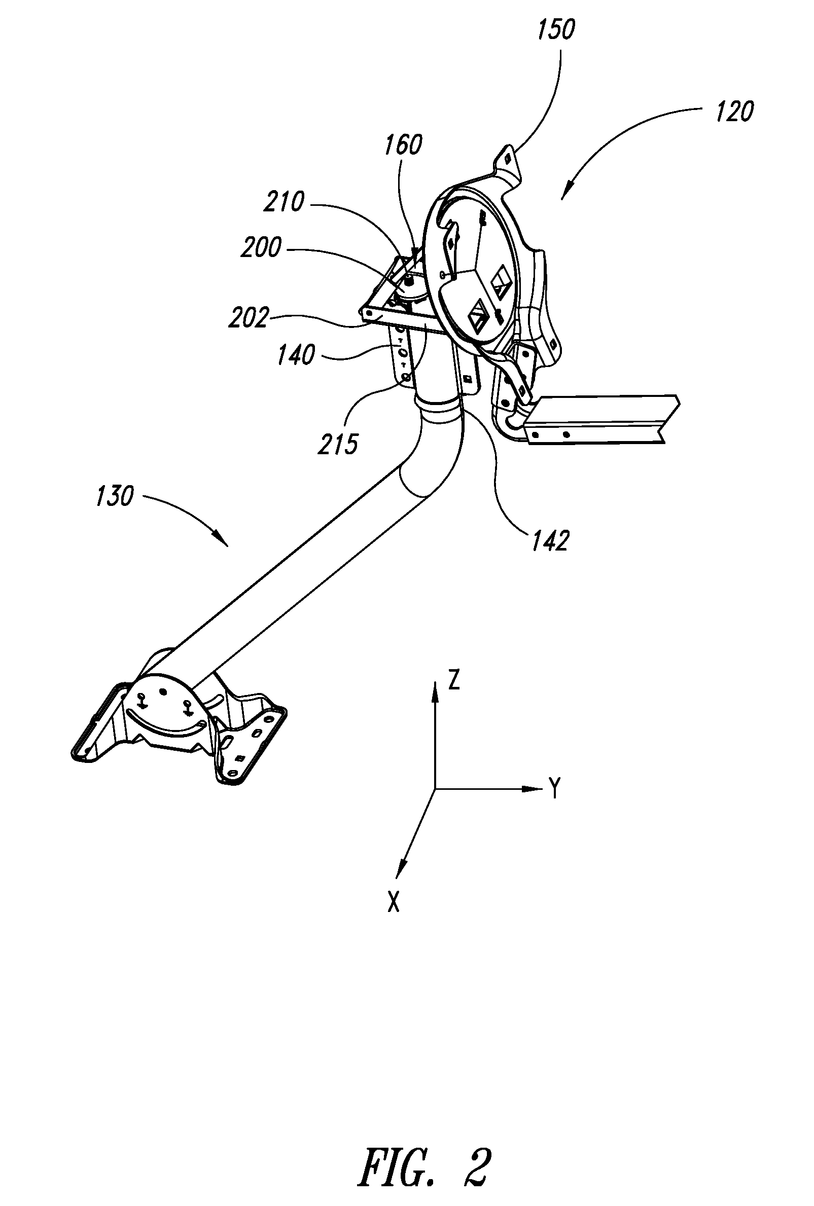 Adjustment mechanism for dish antenna system