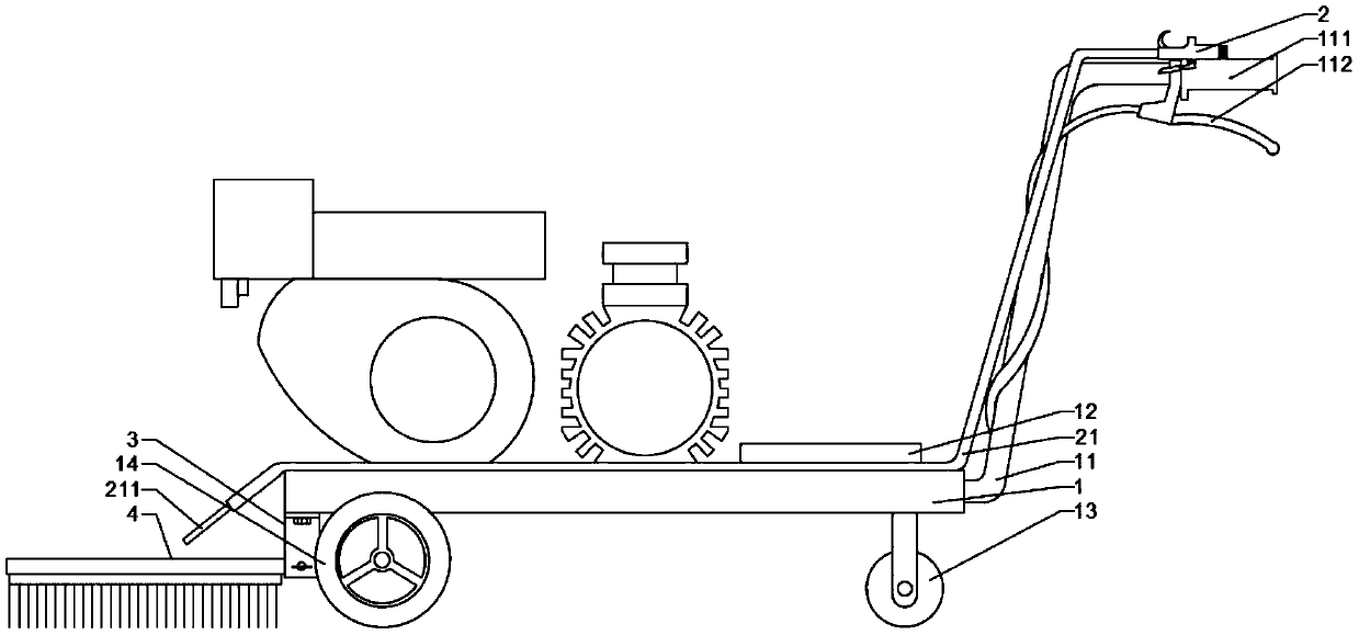 Hand-push type road marking machine