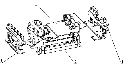 Device for conveying scaffold cars