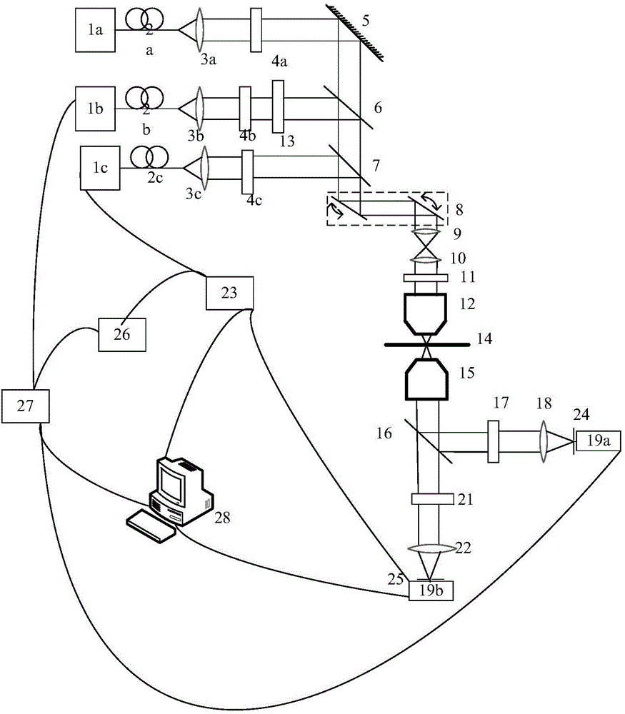Super-resolution device and method based on pumping-probe technology