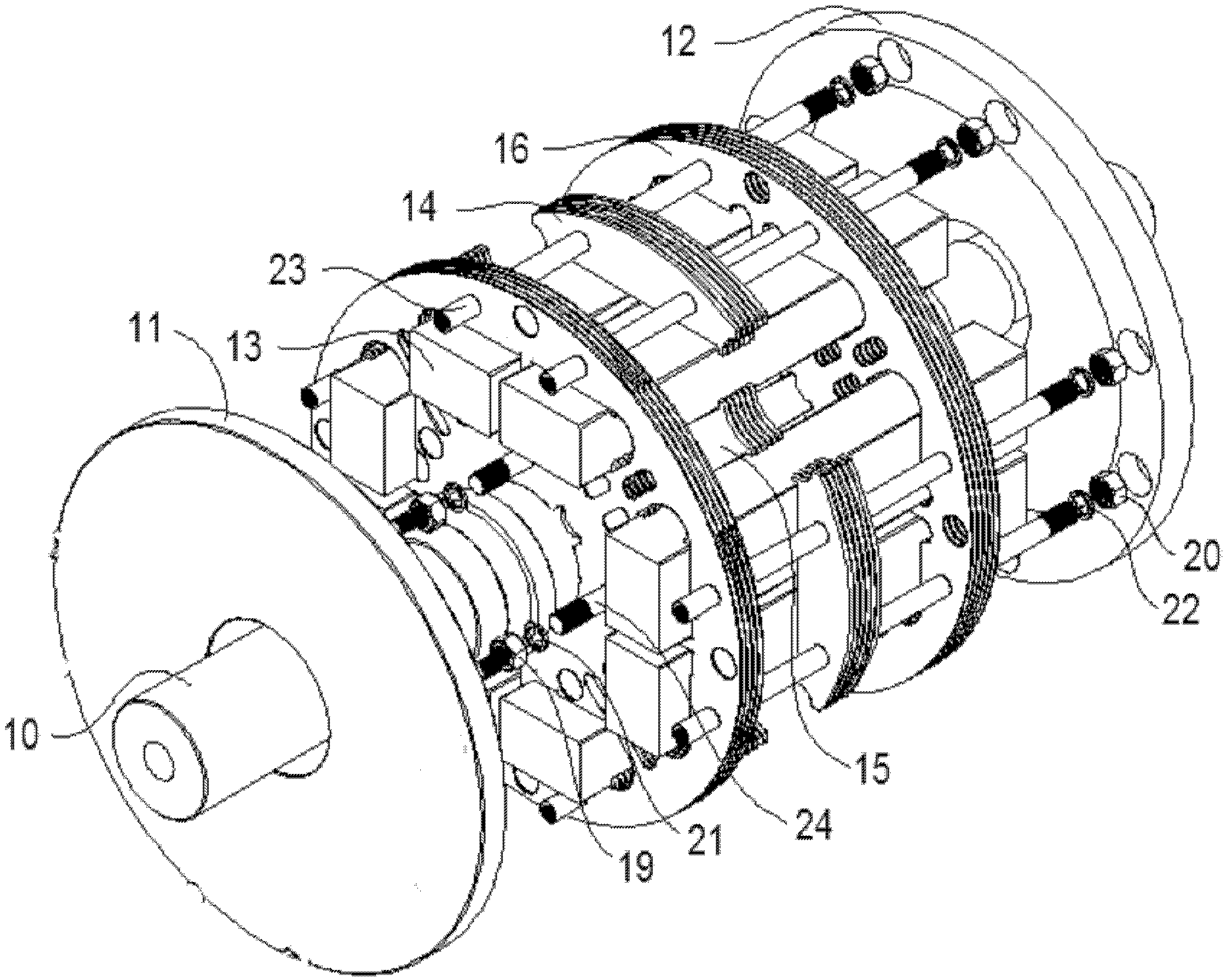Sectional rotor structure for permanent magnet synchronous motor