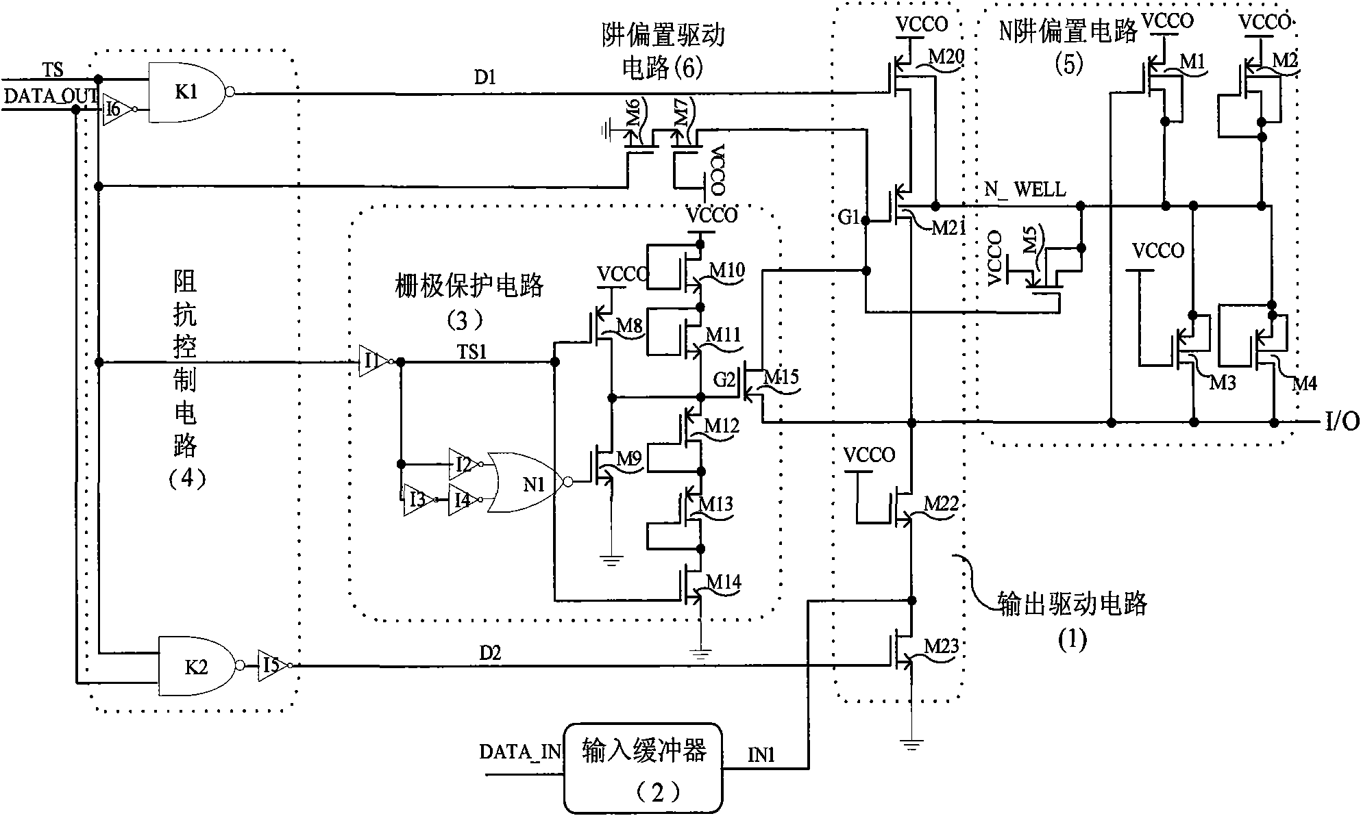 An interface circuit capable of tolerating high voltage input