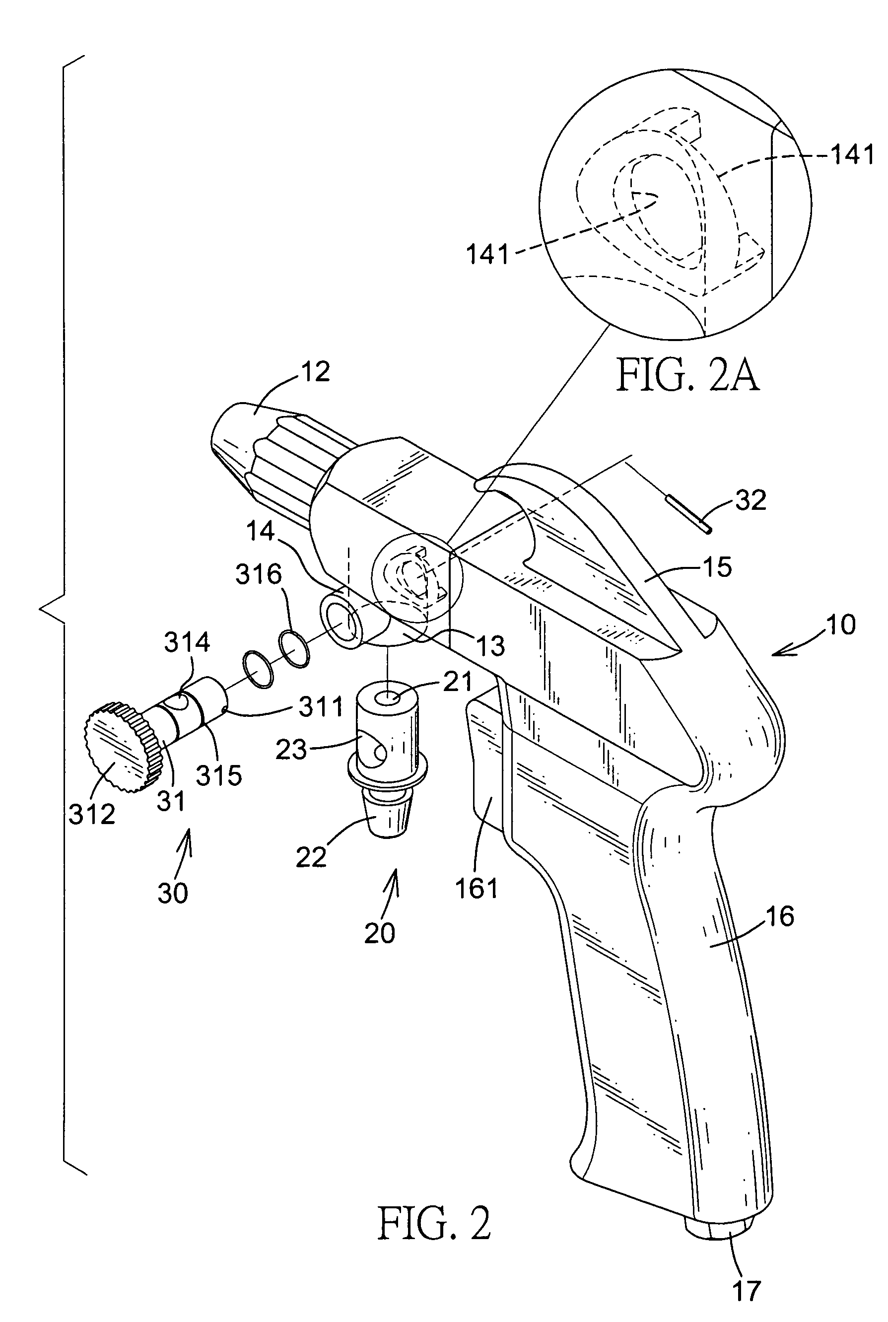 Adjustable sand blasting gun