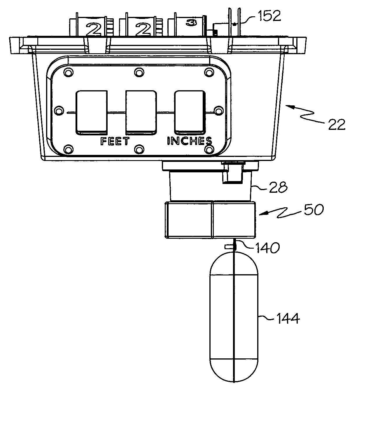 Apparatus for measuring a fluid level and methods
