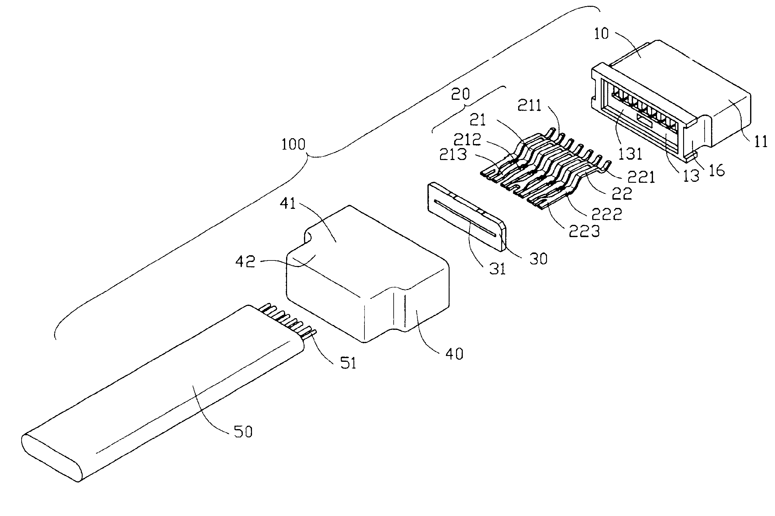 Cable end connecotr assembly with improved contact