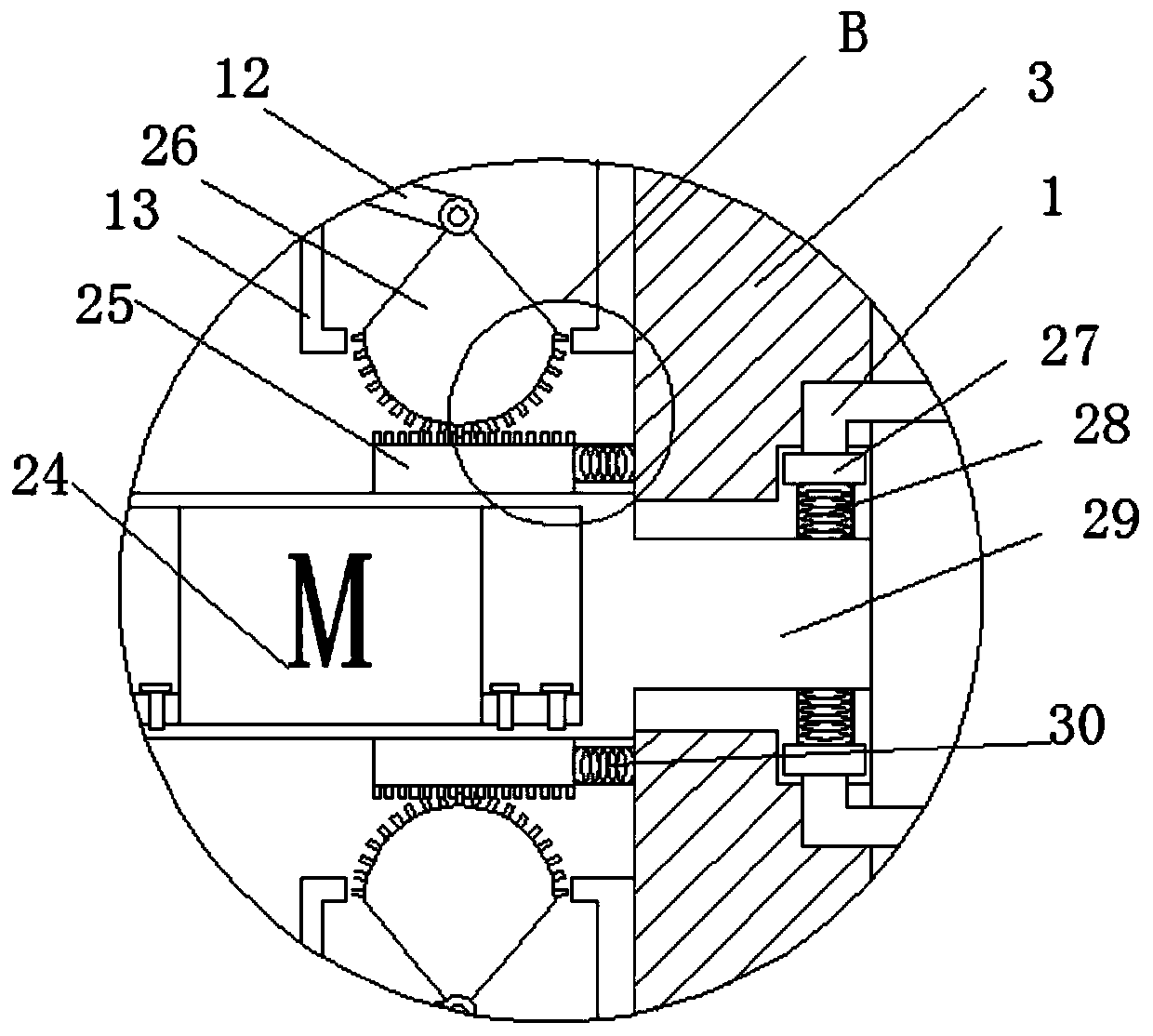 A blowing and drying device for barley and rice raw materials