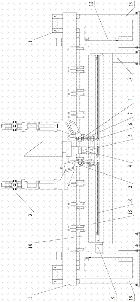 Laser stitch welding combined compressing device