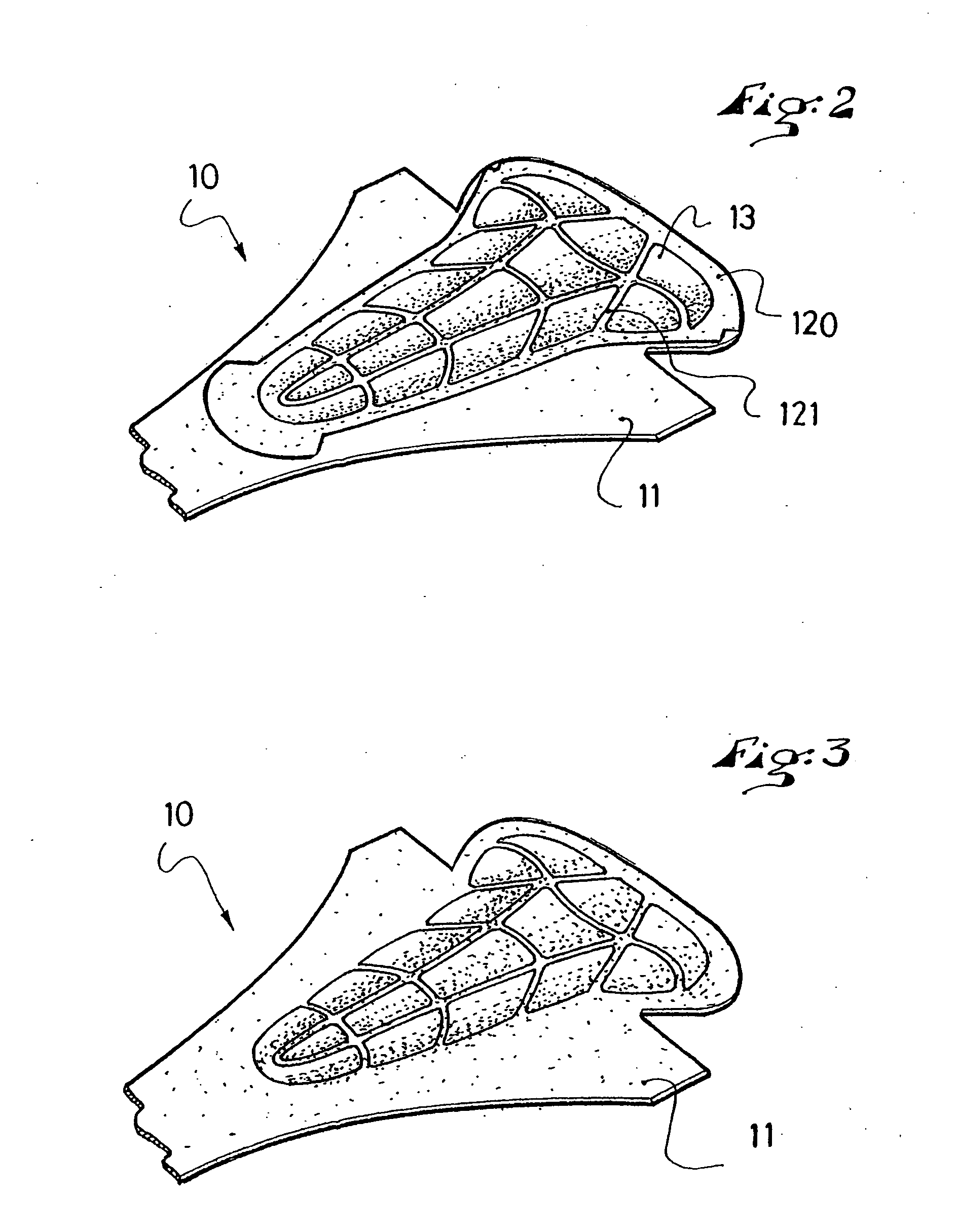 Comfort element for clothing or an article of footwear, a method of manufacturing, and an article having such an element