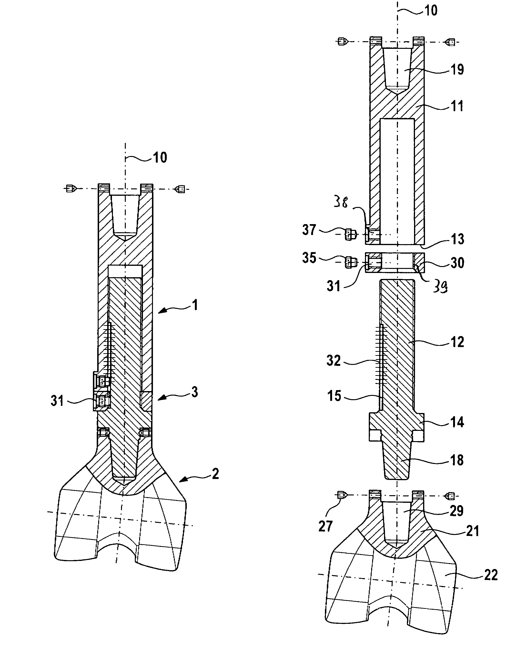 Prosthesis for partial replacement of a tubular bone