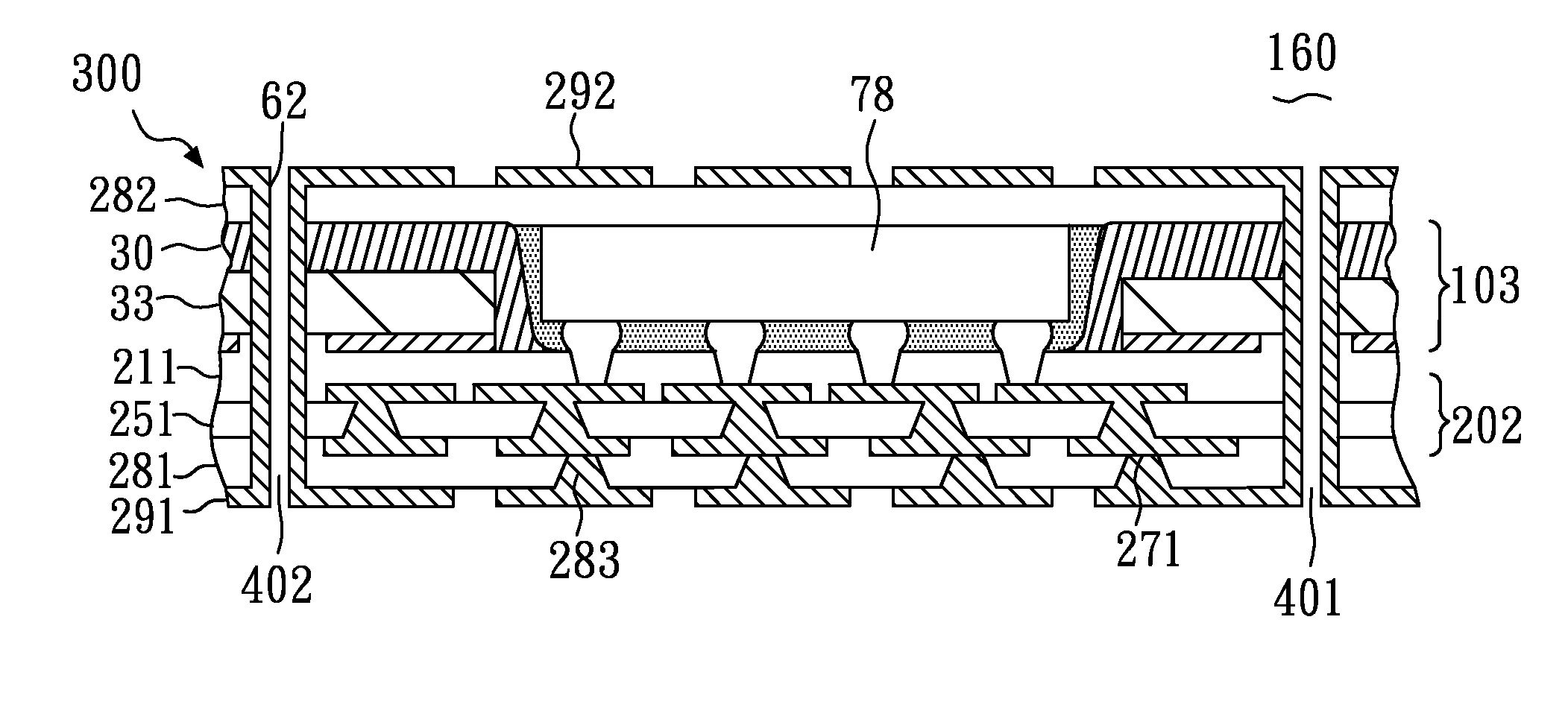 Method of making cavity substrate with built-in stiffener and cavity substrate manufactured thereby