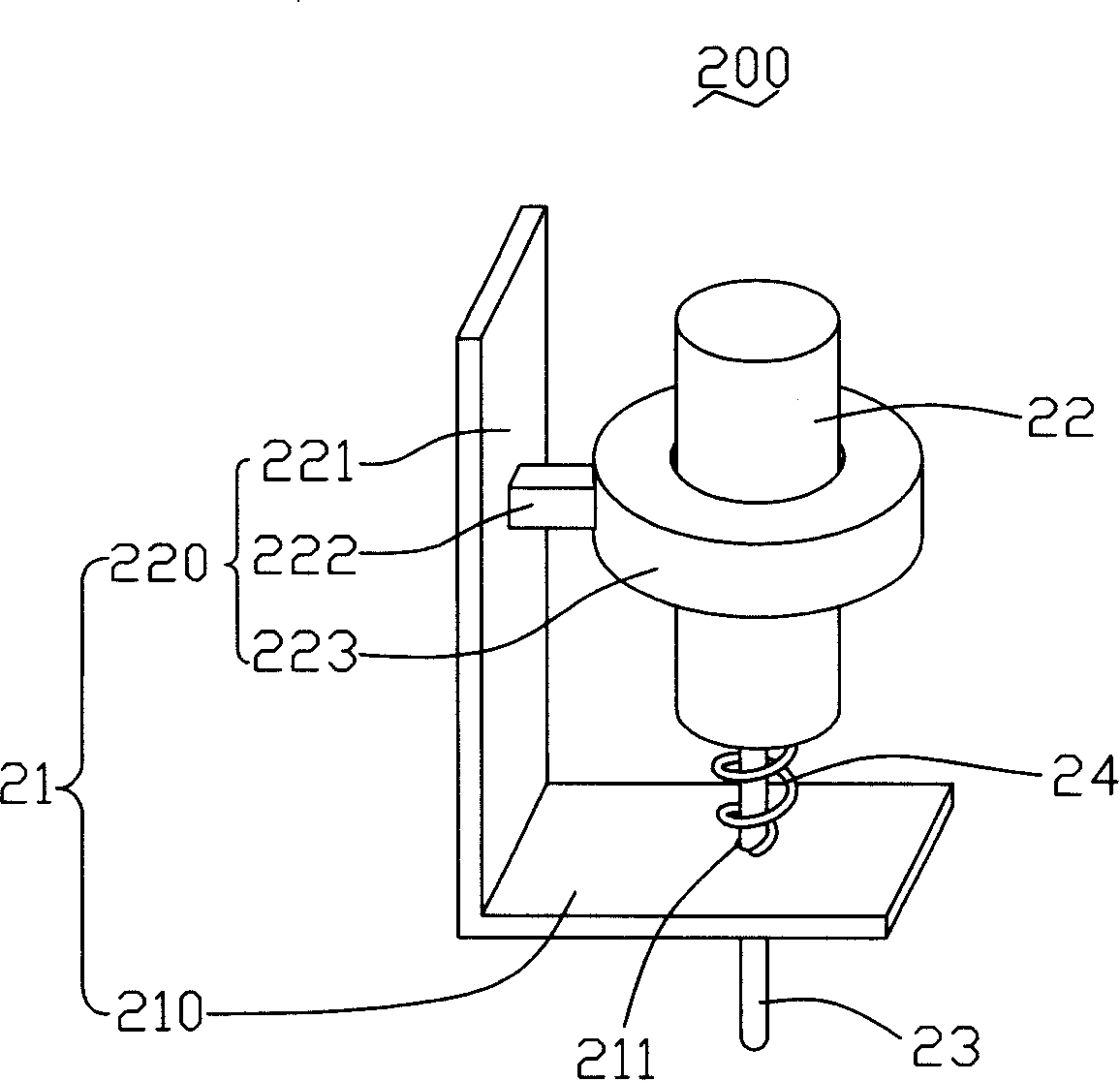 Glue dropping device
