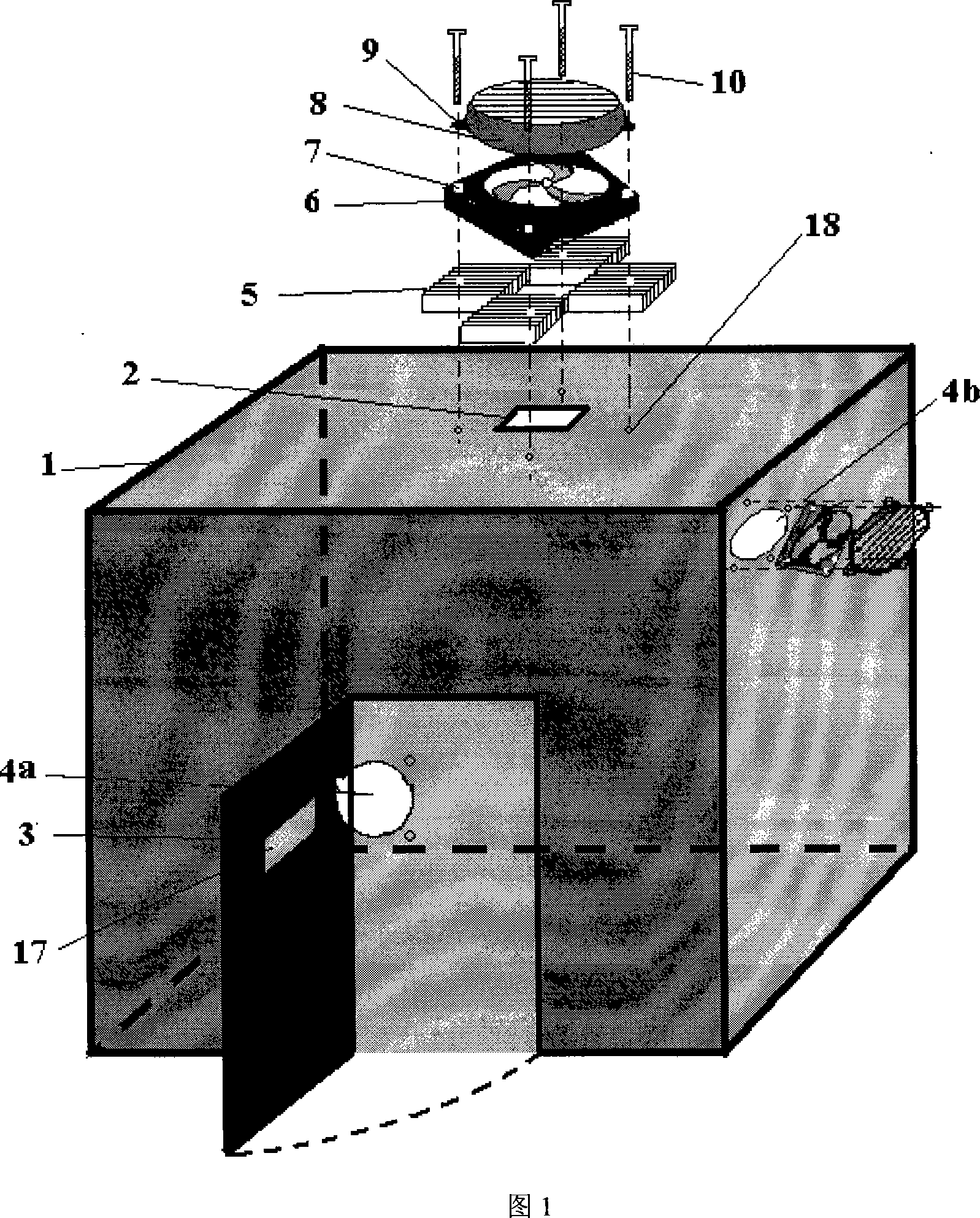 Photocatalysis shielding heat radiating device