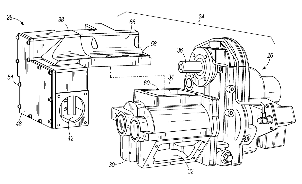 Modular discharge silencer for vehicle-mounted compressor