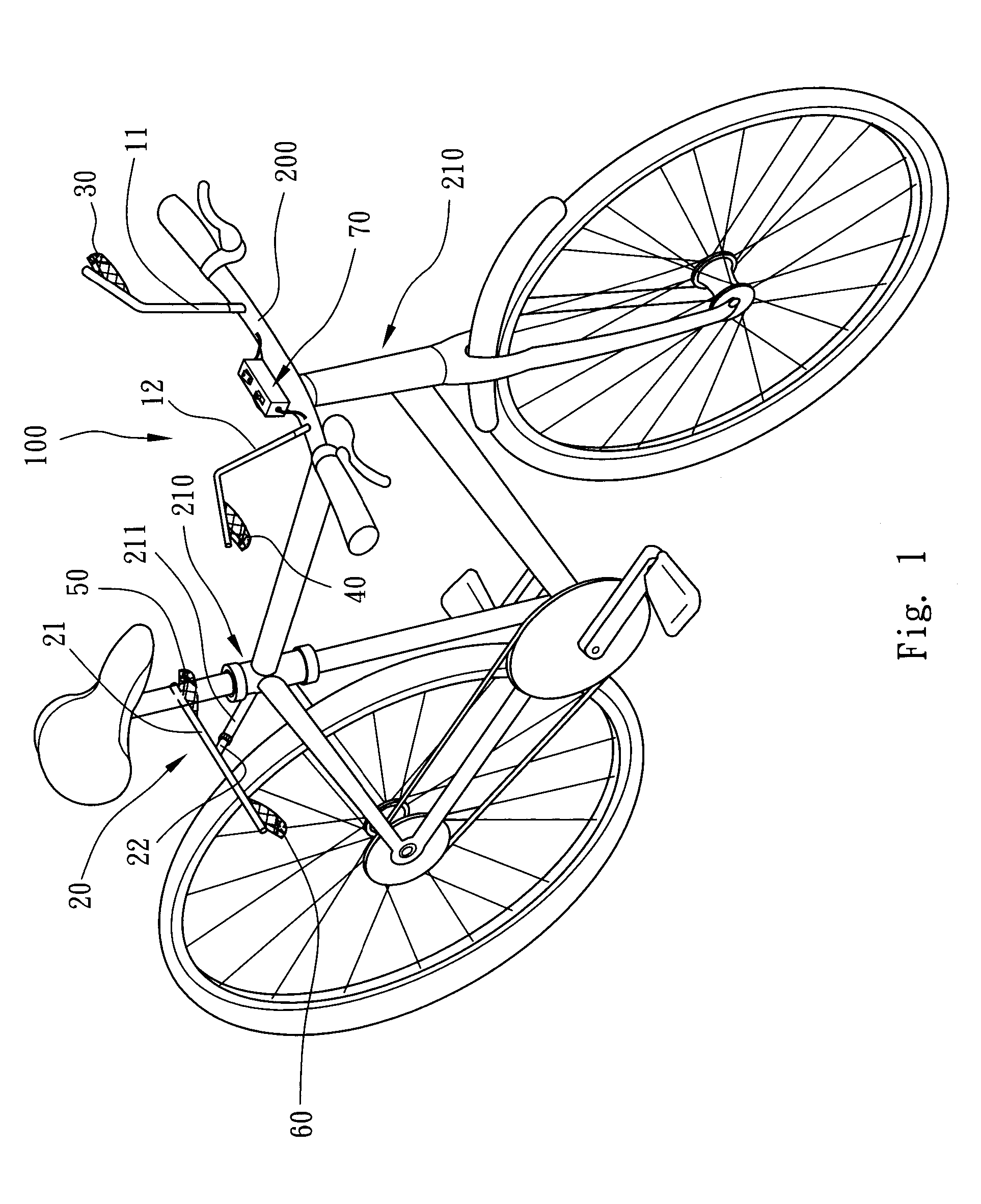Direction light and illumination device for bicycle