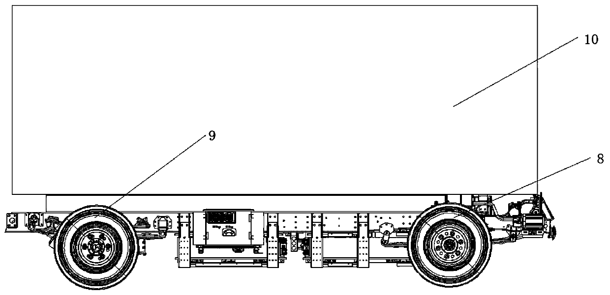 Automatic driving truck without cab and automatic driving control method