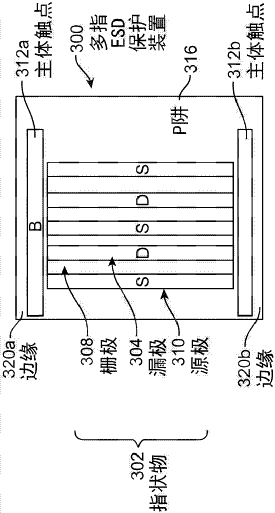 Enhanced layout of multiple-finger electrostatic discharge (ESD) protection device